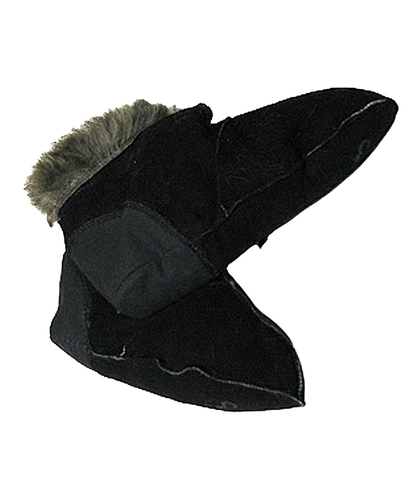 Носки меховые дубленые черного цвета